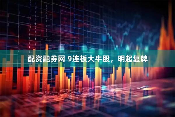 配资融券网 9连板大牛股，明起复牌